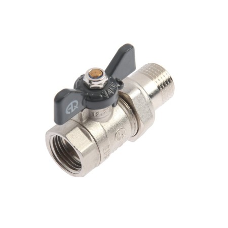 Ballic Aqualink, PN 50 tap, internal/outer thread 1/2, ", Light, straight, butterfly, nickel.-1