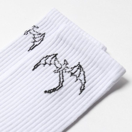 Socks, white color/dragon, river 25-1