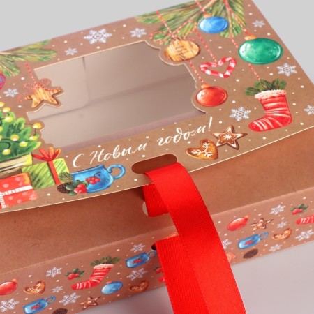 New Year's folding box "New Year's Joy" 16.5 x 12.5 x 5 cm, New Year-2