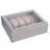 The casket to the leatherette to the clock 10 "Space. Silver" 8x25x20 cm
