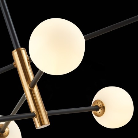 Ceiling EVOLUCE lamp. Sle220103-06. Arcola. 6x5 watts, G9, 4000k, 98x98x58 cm, black color, bronze-6
