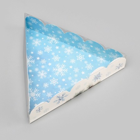 Cookie box, confectionery packaging, "believe in miracles", 18 x 18 x 4 cm, new year
