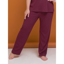 Брюки женские, размер 4XL, цвет бордовый