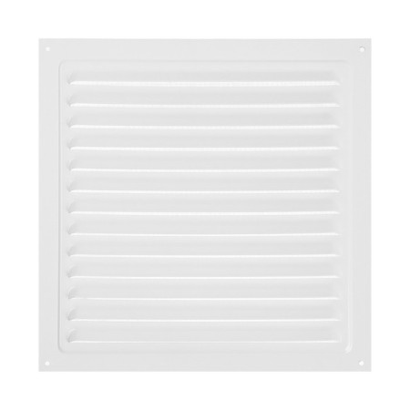 Ventilation grate Zein luxury RM2525, 250 x 250 mm, with a grid, metal, white-3