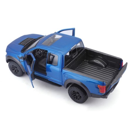 MASTO DIE-CAST 2017 Ford F-150 Raptor machine, opening doors, 1:24, blue color-8