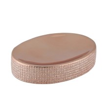 Axentia Hollywood soap dish of ceramics, pink gold, 12x2.5x9 cm