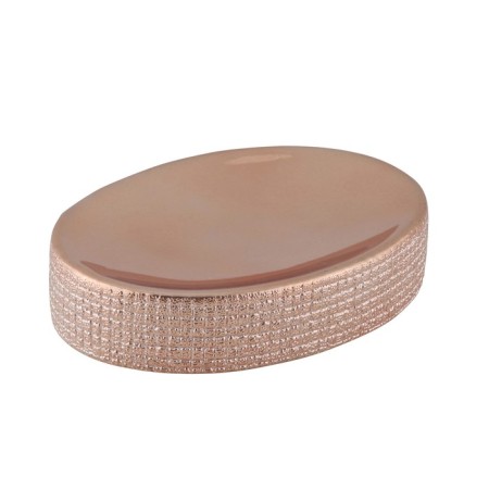 Axentia Hollywood soap dish of ceramics, pink gold, 12x2.5x9 cm