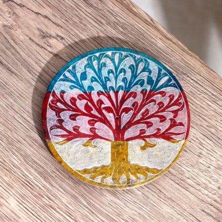 Stand under incense "Tree" stone 10 cm-1
