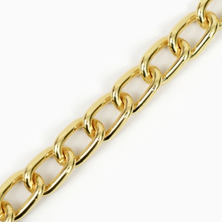 Collar - Metallic a single strain, 65 cm, wire thickness 3.5 mm, golden-2