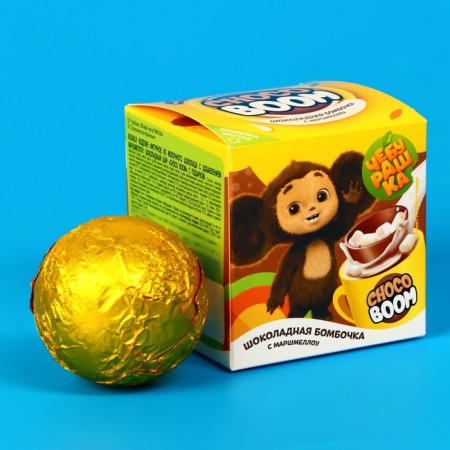 Chocolate ball "Cheburashka Choco Boom", with Marshmello, 28 g