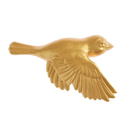 The decoration is wall, plaster panel "birds" 3 pcs, golden-3