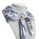 Pearl Banting clip for a scarf, white color in silver