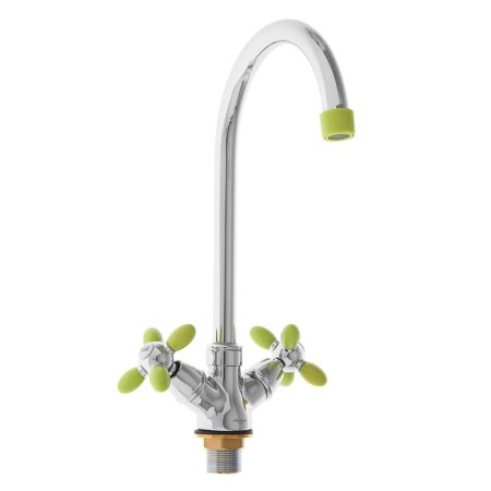 Accoona A4582K kitchen, double -leaf, swivel, green/chromium
