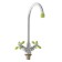 Accoona A4582K kitchen, double -leaf, swivel, green/chromium
