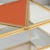 Casket Glass, leatherette with a metal frame "Triangle" red 18.8x14.7x6.6 cm