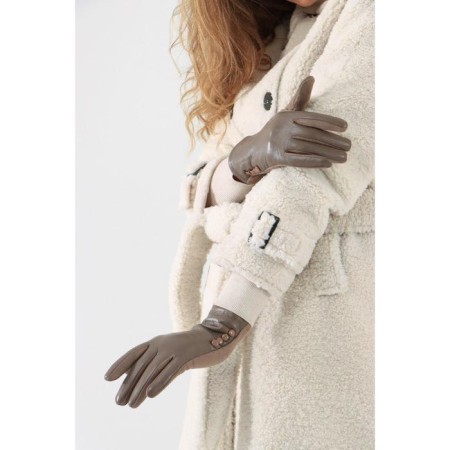 Gloves are female, dimensionless, without insulation, beige color-1
