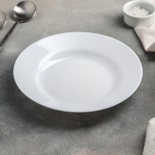 Deep plate luminarc eventay, d = 22 cm, glass ceramic, white color