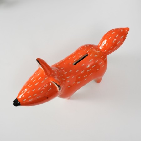 Piggy bank Ceramics "Red Fox" 26.5x7.7x14.9 cm-5