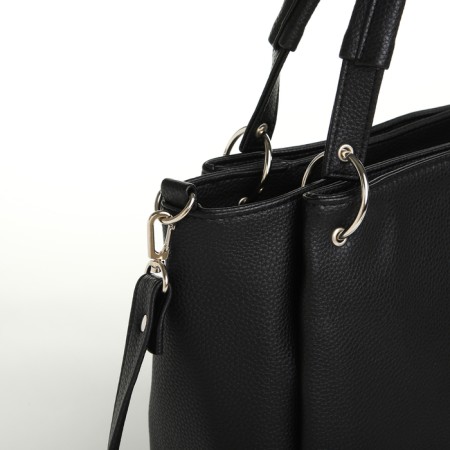 Women's bag with lightning, black color-4