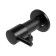 Corner tap Zein English, 1/2 "x 1/2", crane-boux brass, stainless steel, black