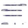 Ballic handle Erichkrause Lavender Stick, rubber emphasis, node 0.7 mm, blue ink, letter line 2000 meters, mix