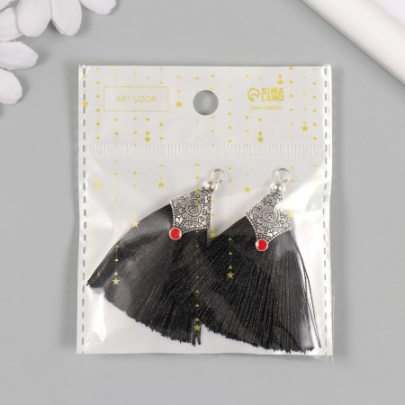 Decor for creativity Textile "Brush East" Black set 2 pcs 1.6x4.5 cm-3