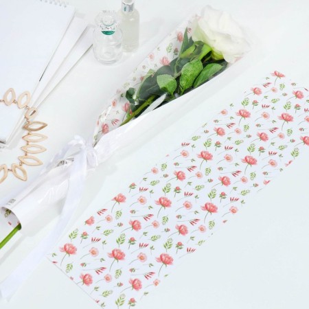 Package for flowers with a liner "beloved mommy"