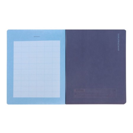 Subject notebook Monocolor.element, 48 sheets in the cage "Informatics", covered cardboard, lamination of software vag, selective varnish, offset block 70 g/m2-5