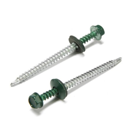 Roofing screws 4.8x70 mm, Ral6005 Color green, 100 pcs.