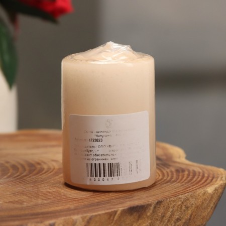 Candle - Aromatic CAPUCHINO CILINDRAR, 4x6 cm-3