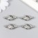Magnetic metal fastener "Hands" silver 3x1.3 cm