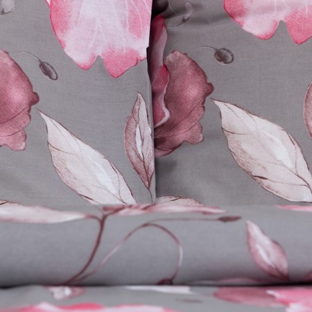 Lovelife Pink Flowers: Crystick 180x217cm+pillowcase 70x70cm-2pcs, Poplin125 g/m²-3