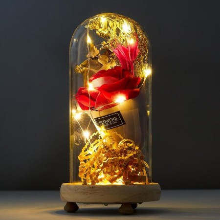 Nightlight "Rosa flask in the bouquet" LED 3AA MIX 19x9.5x9.5 cm Risalux-5