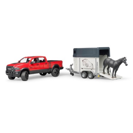RAM 2500 pickup machine with horseback and one horse-3