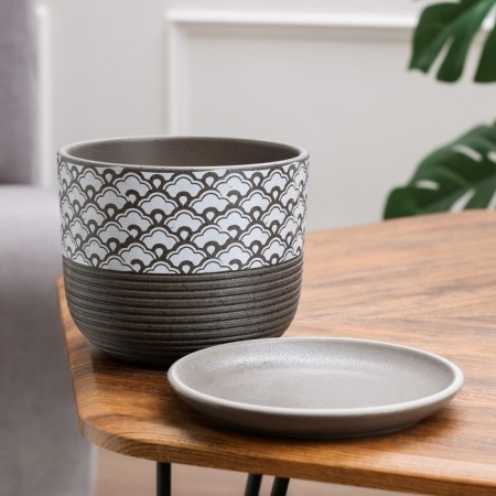 Flower Pot "Hokkaido" Gray Book No. 2 1.73 l-1
