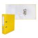 A4, 75 mm, calligrata registrar folder, PVC, embossing "lins", metallic edging, pocket for a spine, collected, yellow, mix