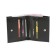 Wallet, button, 6 pockets, 1 section for trifles, n/k black croc/black fleet
