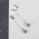 Clips "Feeling" on the chain, ball 10, white color in silver