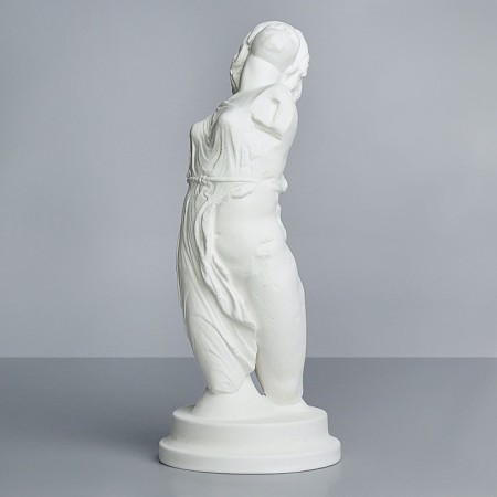 Gypsum figure torso dancing menada bacchanka, 21.5 x 21.5 x 52 cm