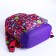 Baby backpack on lightning, external pocket, reflective strip, lilac color