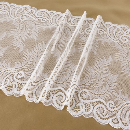 Lace elastic fabric, 225 mm × 2.7 ± 0.5 m, white color-2