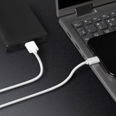 Windigo, Lightning cable - USB, 2 A, charging + data transfer, TPE braid, 1 m, white-1