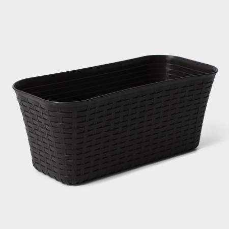 Balcony box "Rotang", 38.5 cm, brown color