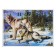 Carty clock, interior "wolves in the winter forest", silent, 30 x 40 cm