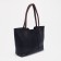 Soper bag with zipper, black color