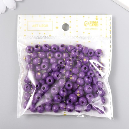 Beads for creativity tree "Violet" D-0.8 cm, set 20 grams-2
