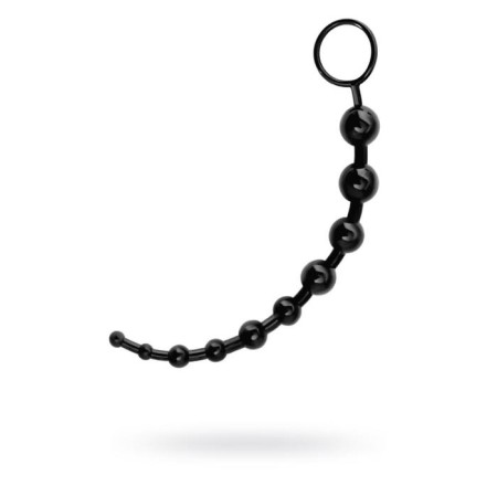 Anal chain Black & Red by Toyfa, PVC, Black, 31 cm, D = 2.3 cm