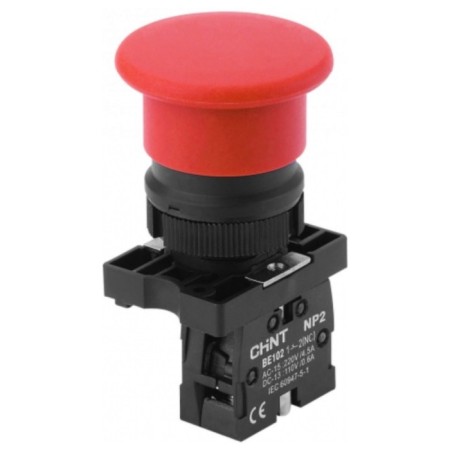 CHINT 574820 D40mm control button without backlighting, red color