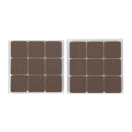Laying furniture square tundra, size 25 x 25 mm, 18 pcs., Polymer, brown