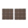 Laying furniture square tundra, size 25 x 25 mm, 18 pcs., Polymer, brown